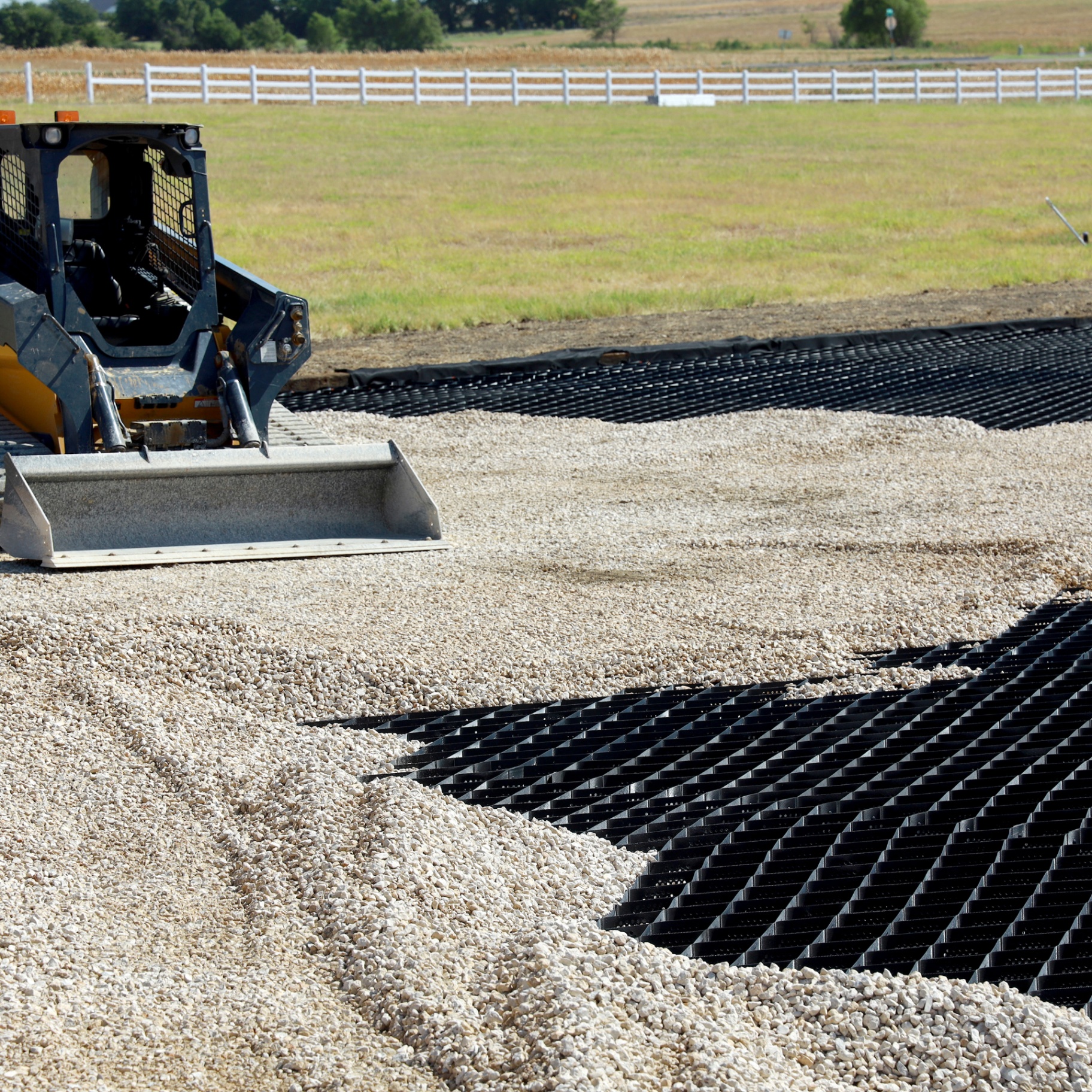 BaseCore Arena Foundation BaseCore panel system installed as riding arena foundation for superior drainage